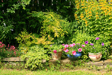 Fototapeta na wymiar Piękny ogród letni