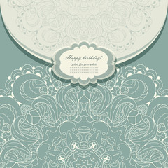 Beautiful invitation with lace vector