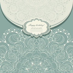 Beautiful invitation with lace vector