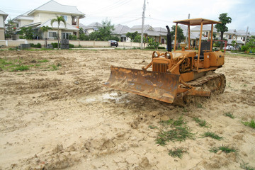 Excavator at a construction site
