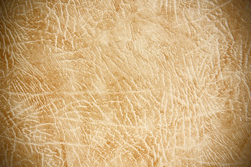 Texture of colored crumpled leather with vignetting