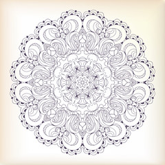 Beautiful arabesque lace pattern background vector