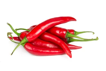 Fotobehang Red hot chili pepper © Nataliia Pyzhova