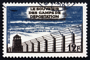 Postage stamp France 1955 Wire Fence and Guard Tower