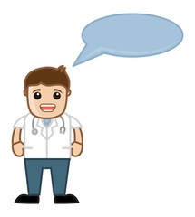 Doctor Speaking - Medical Cartoon Characters