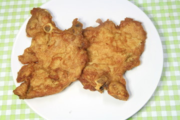 Pork fired in plate, Thai style