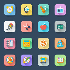 School flat icons