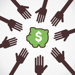 Obraz premium everyone want saving money concept vector