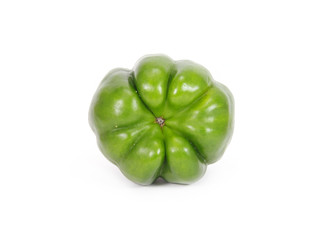 sweet green pepper isolated on white background