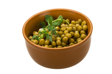 Marinated green peas