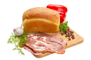 Bacon with vegetables