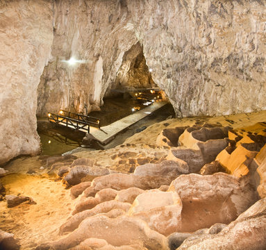 Inside of Stopica cave near Rozanstva village, Zlatibor mountain