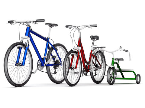 men's, women's and children's bikes