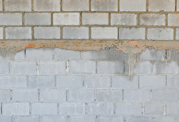New brick cement wall