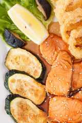 salmon with vegetables