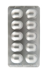 Aluminum blister pack show medicine texture background
