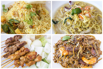 Obraz premium Southeast Asian Singapore Local Food Collage