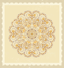 Beautiful vintage lace pattern background vector