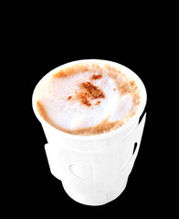 Cappuccino in paper cup