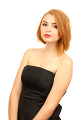 Fototapeta premium portrait of beautiful woman with bright make-up