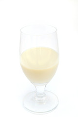 Soybean milk in wine glass