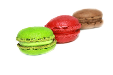 colorful macaroons isolated