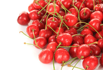 Obraz na płótnie Canvas Cherry berries isolated on white