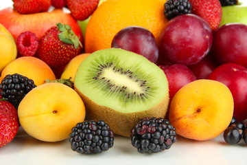 Fresh fruits and berries close up