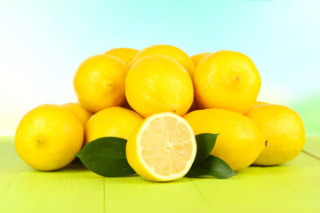 Fototapeta na wymiar Ripe lemons isolated on white