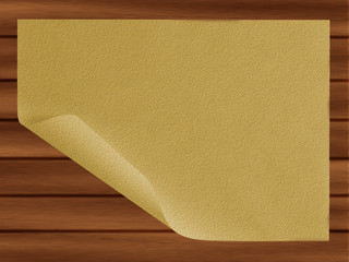 Papel Sobre Fundo de Madeira