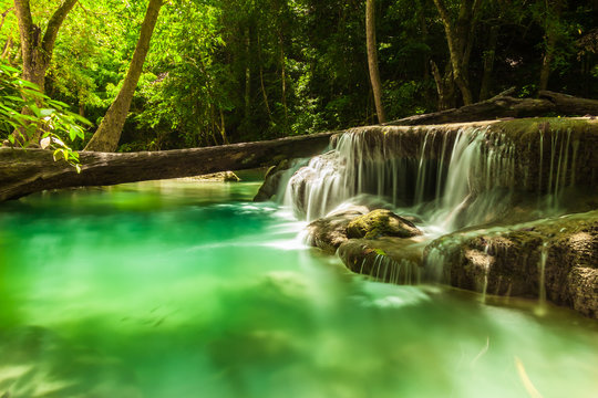 Erawan waterfall. © Donjiy