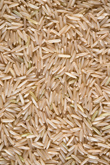 Raw organic basmati brown rice.