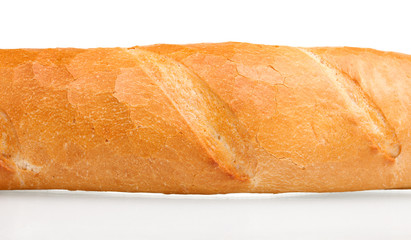 delicious baguette isolated on white