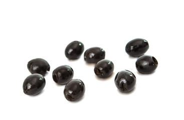 Black olives isolated