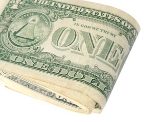 macro one dollar bill