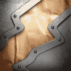 metal and paper background