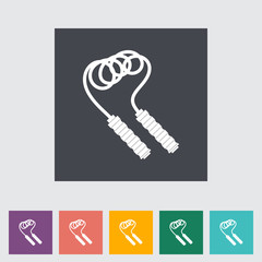 Skipping rope flat icon.