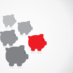 piggy bank race concept vector