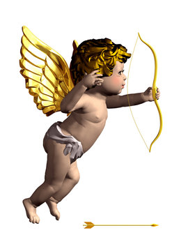 cupid angel with separated arrow
