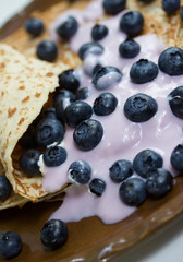 pancakes with blueberries