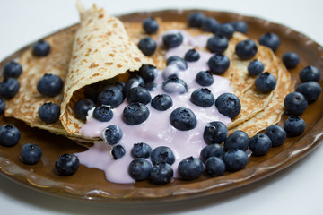 pancakes with blueberries