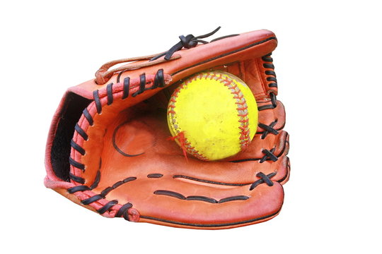 baseball glove hold a ball