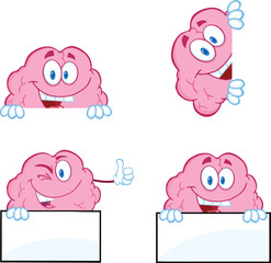 Brain Cartoon Mascot Collection 9