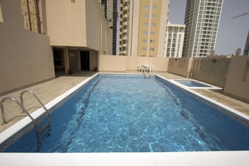 Obraz na płótnie Canvas swimming pool at roof