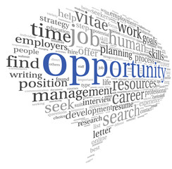 Opportunity concept in word cloud