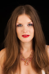 portrait of young girl. studio shot