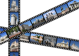 Madrid travel memories - photo film strips