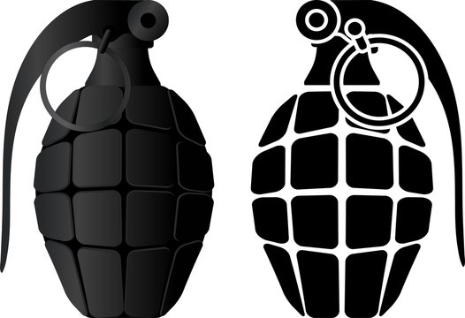grenade and grenade stencil