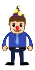 Funny Party Guy - Cartoon Business Character
