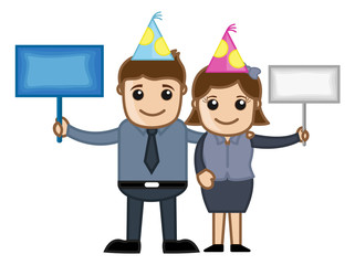 Happy Celebration Blank - Cartoon Business Characters